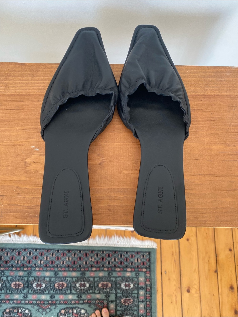 St. Agni Gathered Kitten Heels in black - Picture 4 of 15